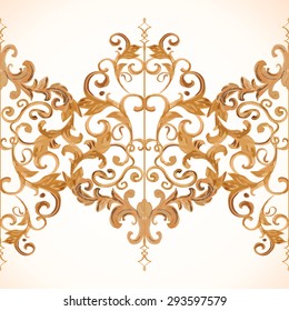 Vector illustration. luxury texture for wallpapers, fabric patterns Baroque, Damask seamless floral pattern.
