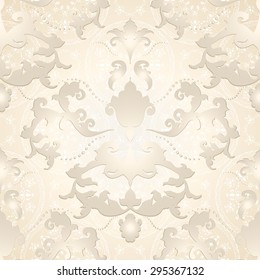 Vector illustration. luxury texture for wallpapers, fabric patterns Baroque, Damask seamless floral pattern.

