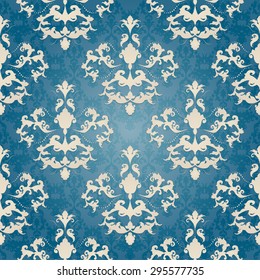 Vector illustration. luxury texture for wallpapers, fabric patterns Baroque, Damask seamless floral pattern.
