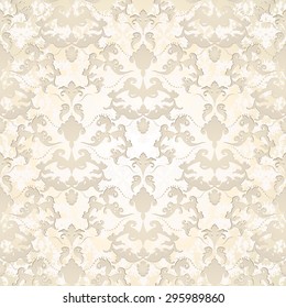 Vector illustration. luxury texture for wallpapers, fabric patterns Baroque, Damask seamless floral pattern.

