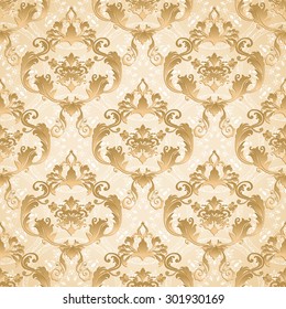 Vector illustration. luxury texture for wallpapers, fabric patterns Baroque, Damask seamless floral pattern.
