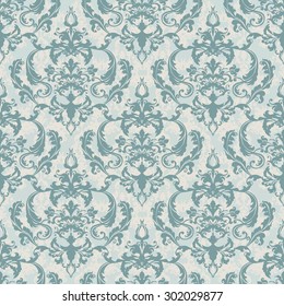 Vector illustration. luxury texture for wallpapers, fabric patterns Baroque, Damask seamless floral pattern.
