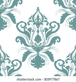 Vector illustration. luxury texture for wallpapers, fabric patterns Baroque, Damask seamless floral pattern.
