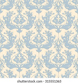 Vector illustration. luxury texture for wallpapers, fabric patterns Baroque, Damask seamless floral pattern.
