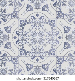 Vector illustration. luxury texture for wallpapers, fabric patterns Baroque, Damask seamless floral pattern.
