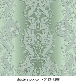 Vector illustration. luxury texture for wallpapers, fabric patterns Baroque, Damask seamless floral pattern.
