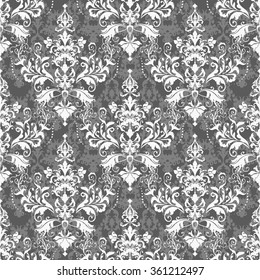 Vector illustration. luxury texture for wallpapers, fabric patterns Baroque, Damask seamless floral pattern.
