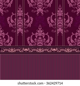 Vector illustration. luxury texture for wallpapers, fabric patterns Baroque, Damask seamless floral pattern.
