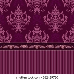 Vector illustration. luxury texture for wallpapers, fabric patterns Baroque, Damask seamless floral pattern.
