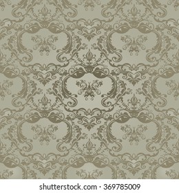 Vector illustration. luxury texture for wallpapers, fabric patterns Baroque, Damask seamless floral pattern.
