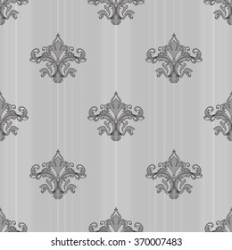 Vector illustration. luxury texture for wallpapers, fabric patterns Baroque, Damask seamless floral pattern.

