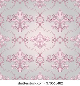 Vector illustration. luxury texture for wallpapers, fabric patterns Baroque, Damask seamless floral pattern.
