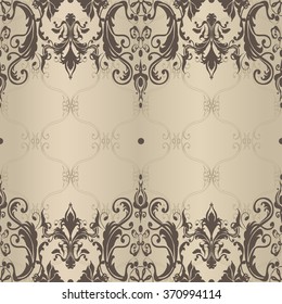 Vector illustration. luxury texture for wallpapers, fabric patterns Baroque, Damask seamless floral pattern.
