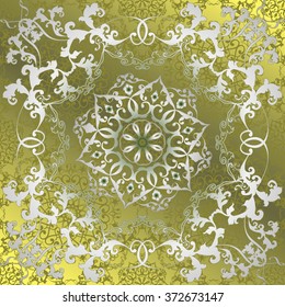 Vector illustration. luxury texture for wallpapers, fabric patterns Baroque, Damask seamless floral pattern.
