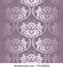 Vector illustration. luxury texture for wallpapers, fabric patterns Baroque, Damask seamless floral pattern.
