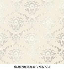 Vector illustration. luxury texture for wallpapers, fabric patterns Baroque, Damask seamless floral pattern.
