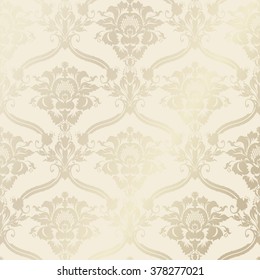 Vector illustration. luxury texture for wallpapers, fabric patterns Baroque, Damask seamless floral pattern.
