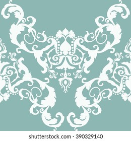 Vector illustration. luxury texture for wallpapers, fabric patterns Baroque, Damask seamless floral pattern.
