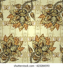 Vector illustration. luxury texture for wallpapers, fabric patterns Baroque, seamless floral pattern. 