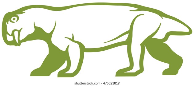vector illustration of a lystrosaurus