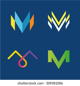 Vector illustration M capital idea