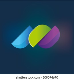 Vector illustration M letter icon idea
