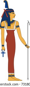 Imagen vectorial de Ma'at (Maat) , antigua diosa egipcia de la justicia