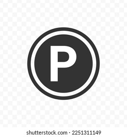 Vector illustration of Macanese Pataca currency icon in dark color and transparent background(png).