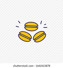 Vector illustration of macaron icon colored line. Beautiful international food element also can be used as french dessert icon element.