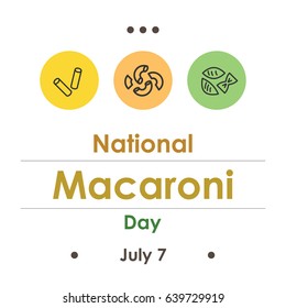 vector illustration for macaroni day in July