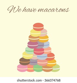 vector illustration / macarons pyramid