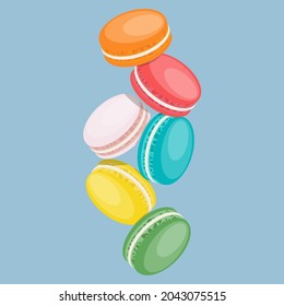 Vector illustration . Macaroons. French sweets.