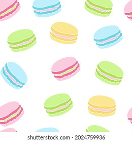 Vector illustration of macaroons, white background, food, for wallpaper covers interior
