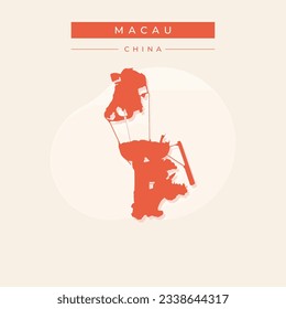 Vector illustration vector of Macau map China