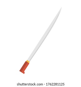 Ilustración vectorial de machete, arma de artes marciales de silat