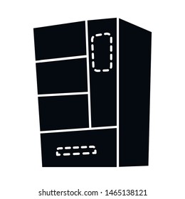 Vector illustration of machine and vending logo. Collection of machine and food stock vector illustration.