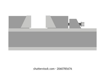 Vector illustration of machine vice. Industrial equipment