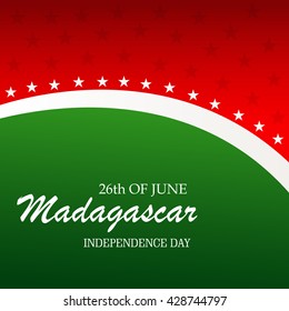 Vector illustration of Madagascar Independence Day.