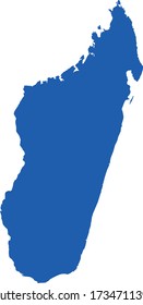 vector illustration of Madagascar map