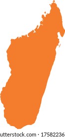 vector illustration of Madagascar map