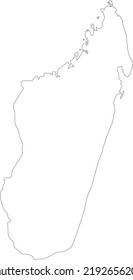 Mapa de la ilustración vector de Madagascar