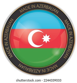 ilustración vectorial hecha en un cartel de Azerbaiyán con bandera nacional