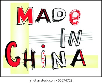 Vector illustration made in china