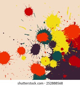 Vector illustration made of colored blots.