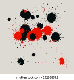 Vector illustration made of colored blots.