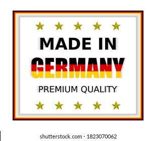Vector illustration, Made in Germany, Premium Quality. Perfect for any use.