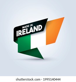 Ilustración De Vector Hecha En La Bandera De Irlanda