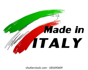 Vector illustration of made in Italy label