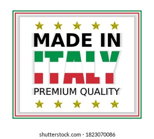 Vector illustration, Made in Italy, Premium Quality. Perfect for any use.