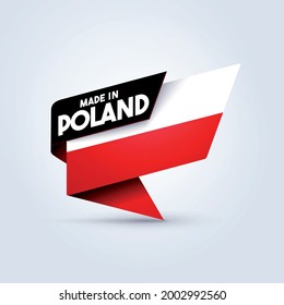 Vector Illustration Made In Poland Flag